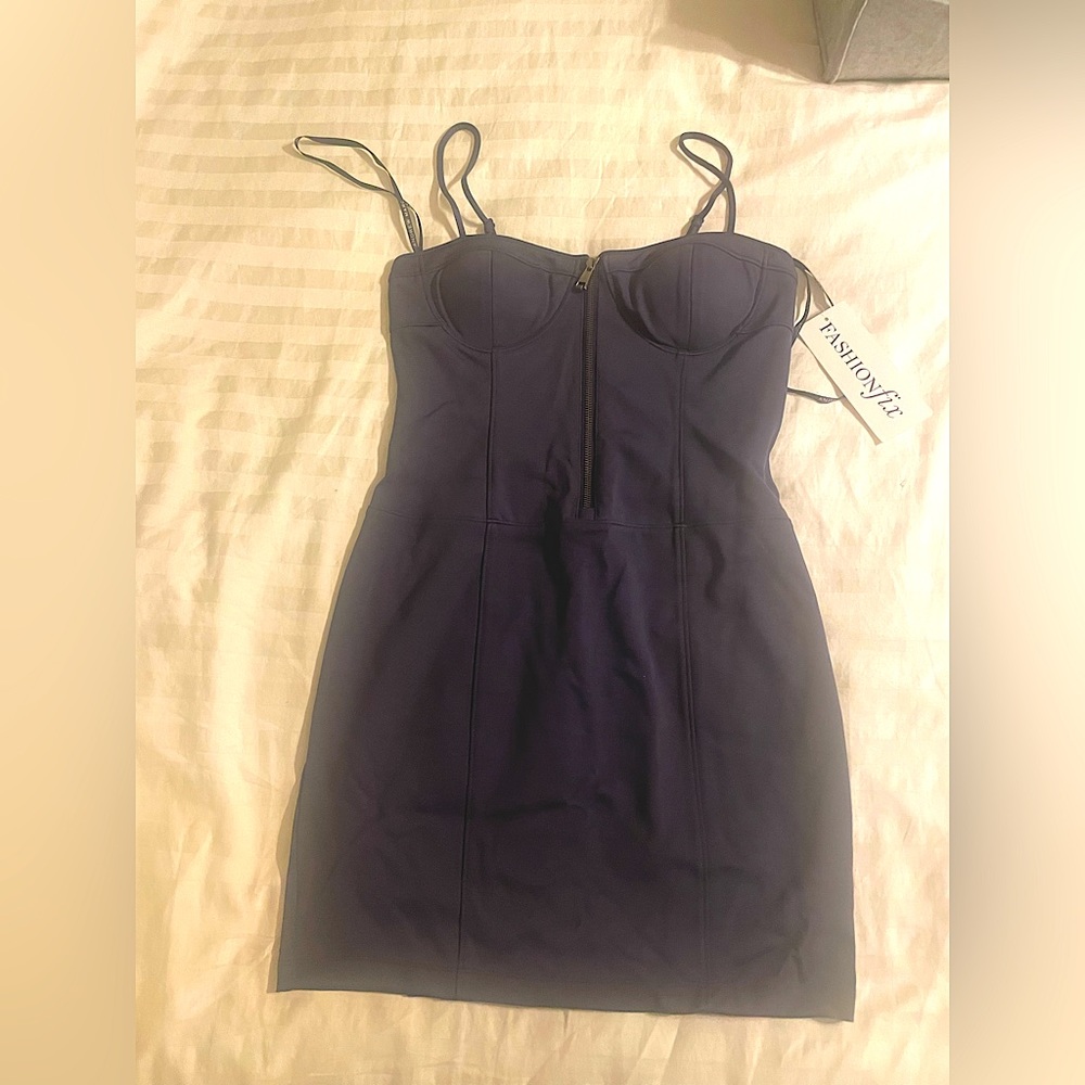 Andrew Marc Spaghetti straps mini dress